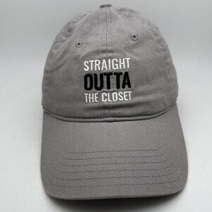 Straight Outta The Closet Hat Cap Adjustable Strapback Gray
